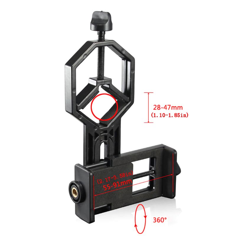 Adjustable Plastic Cellphone Adapter Mount Microscope Spotting Scope Telescope Clip Bracket Phone Stand Holder