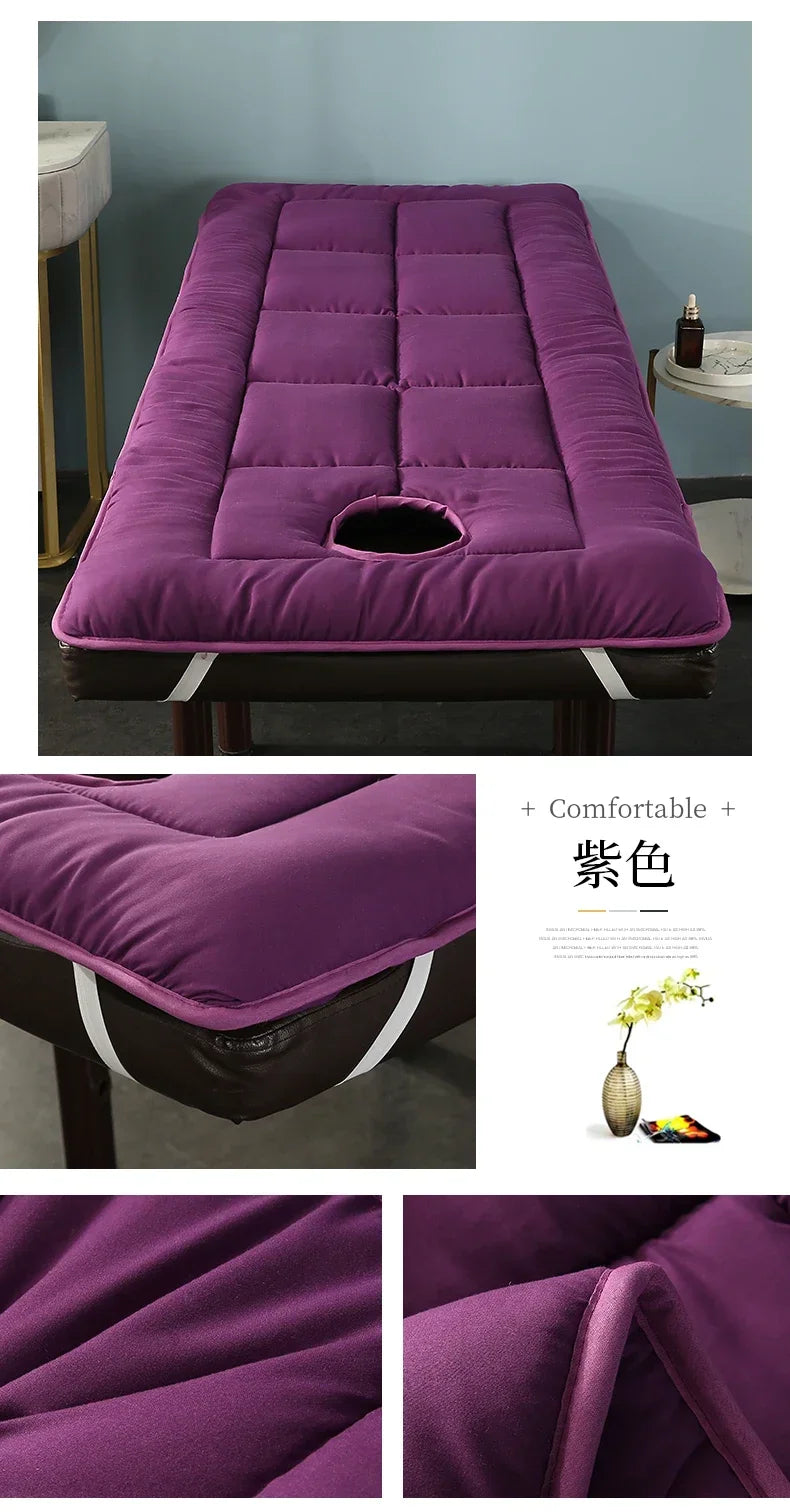 Thickened Beauty Salon Bed Cushion Mattress Anti Slip Beauty Room Bed Mat SPA Treatment Massage Bed Pad With Hole