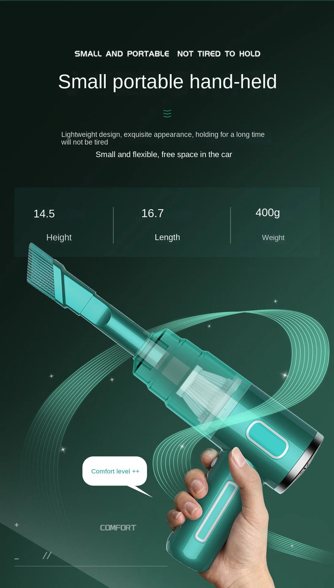 Car Cordless Vacuum Cleaner Portable Large Suction Household Cleaning Equipment Handheld Dust Collector Small Mini Dust Blower