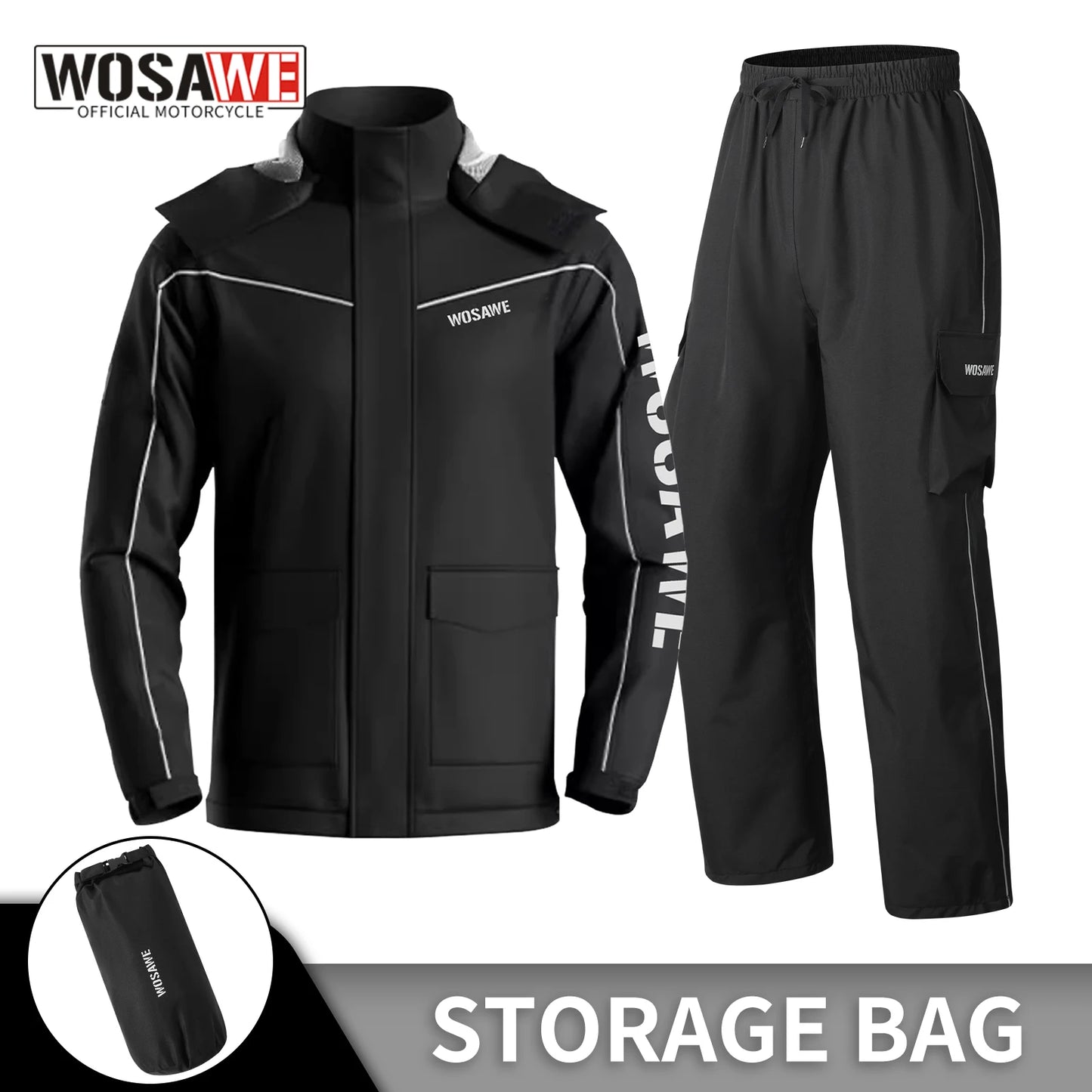 Motorcycle Raincoat Men Women Waterproof Motorcycle Rider Raincoat Suit Moto Raincoat Rain Coat Jacket Pants Biker Rain Set