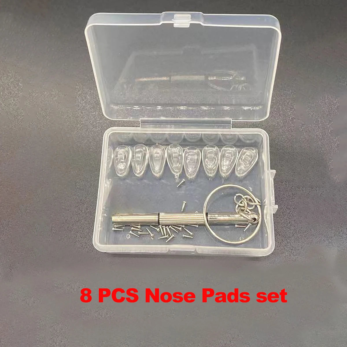 1set(4/8/10/20pcs) Nose Pads Set Soft Silicone Transparent Nose Pads With Screwdriver Glasses Replacement Repair Supplies