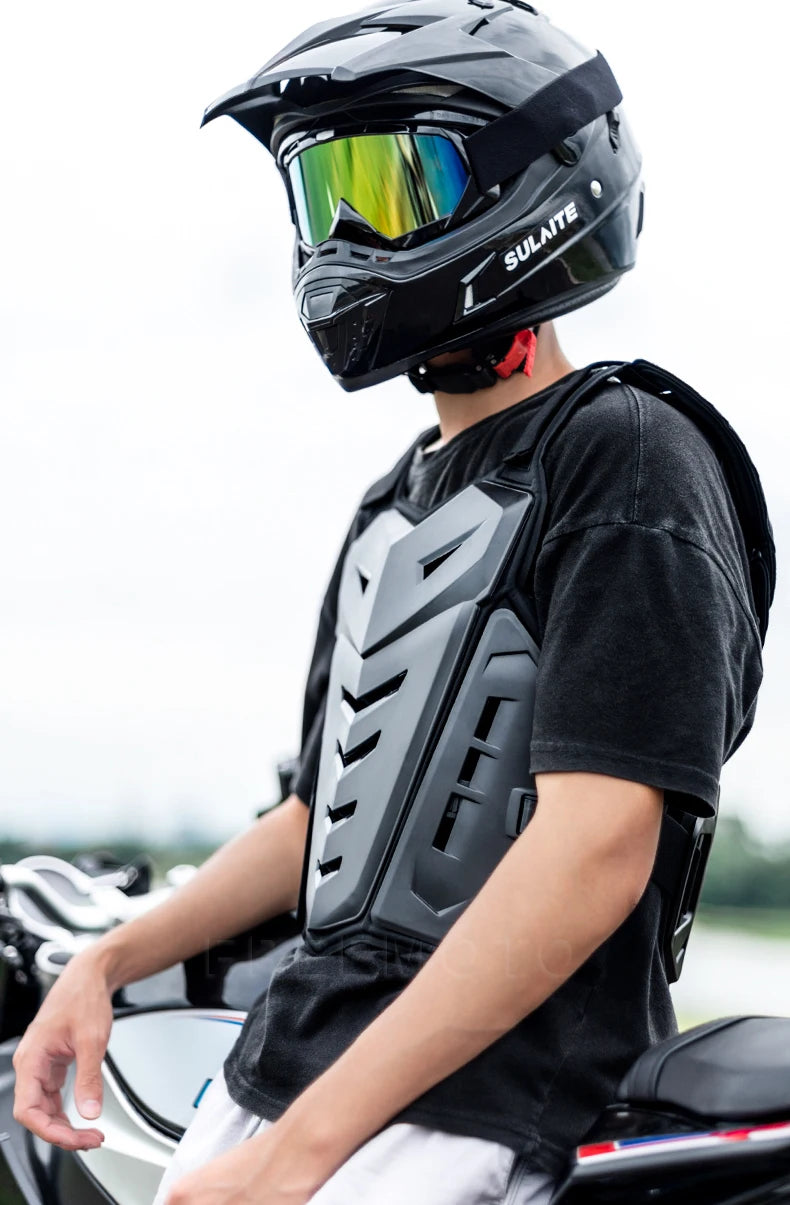 Motocross Body Armor Motorcycle Jacket Motocross Moto Vest Back Chest Protector Off-Road Dirt Bike Protective Gear