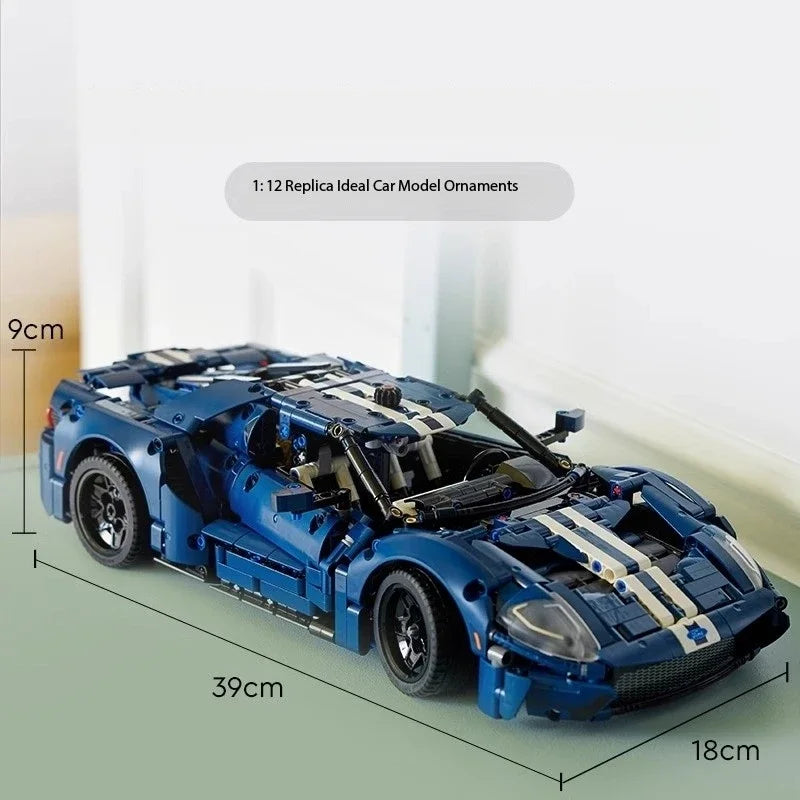 Technical MOC 42154 GT Sports Car Building Blocks 1:12 Scale Racing Vehicle Assembly Model Bricks Toys for Kids Adults Gifts