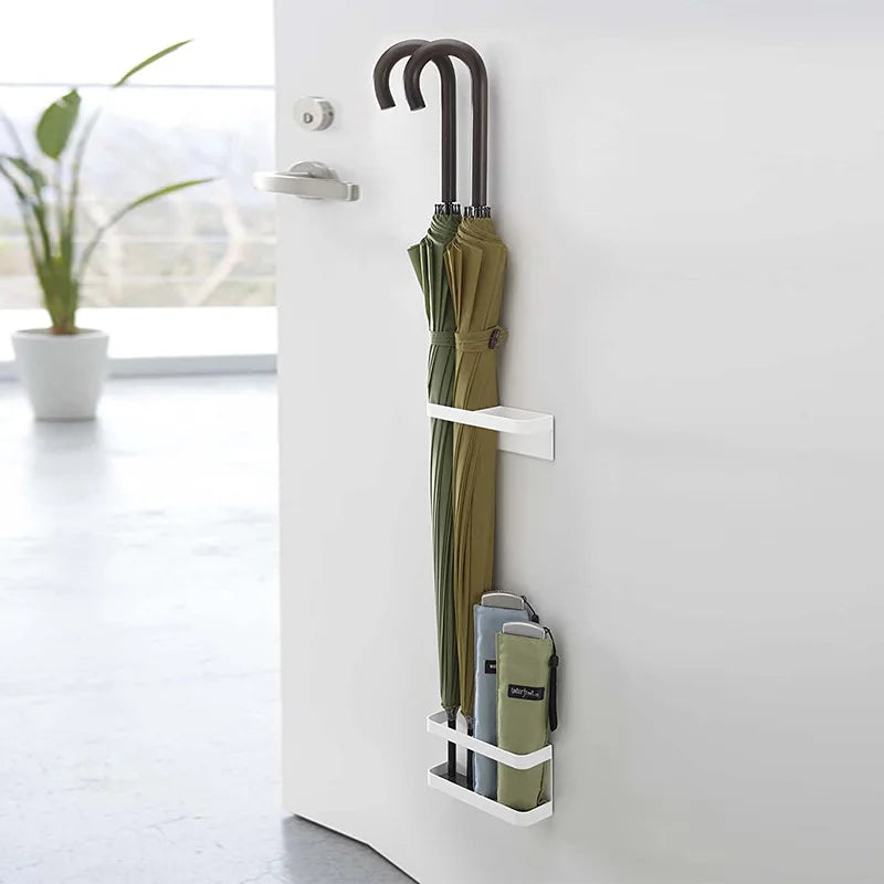 Umbrella Stand Holder Indoor Magnetic Space Saving Umbrella Stand No Punching Durable Height Adjusting Umbrella Holder Rack
