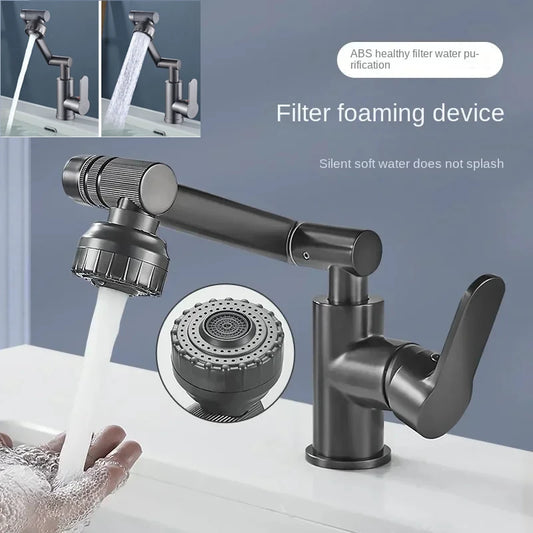 1080° Swivel  Kitchen Sink Faucet Bathroom Sink Faucet Basin Faucet Multifunction Cold and Hot Water Tap