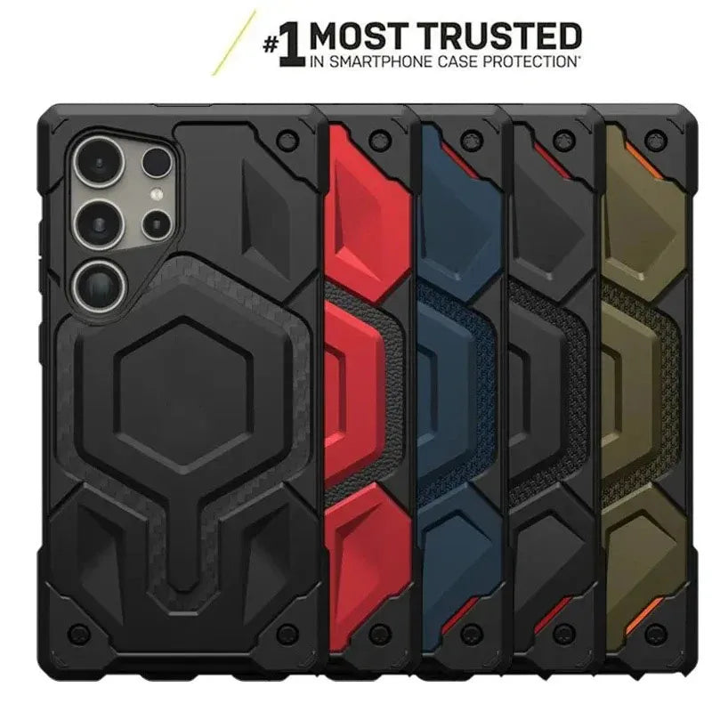 Shockproof Monarch Magnetic Case for Samsung Galaxy S26 Ultra S25 S23 S24 Plus Rugged Kevlar Ua-g for Magsafe Protective Cover