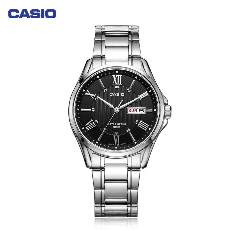 Casio MTP-1384D Watch Men's Business Large Steel Dial With Roman Numerals Leisure Simple Waterproof Quartz Men Watch For Dad