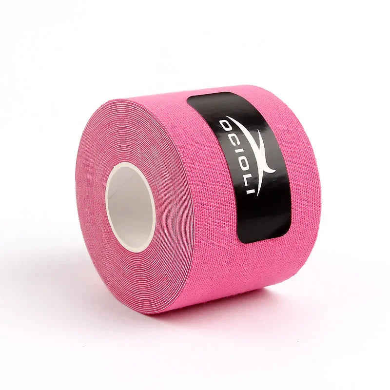 5 Pieces 5mx5cm Kinesiology Tape Sports Safety Tape Bandage Strain Injury Support Waterproof Elastic Physio Kinesiotape Patch