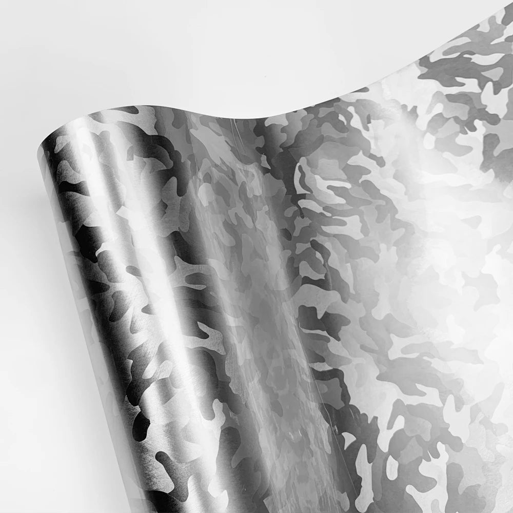 Carbon Fiber Sticker Ghost Silver Carbon Fiber Vinyl Wrap Films Glossy Car Sticker Anti Scratch Waterproof Decal Car Accessories