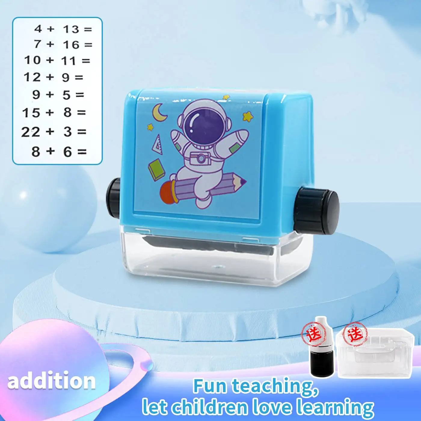 Math Roller Stamp Addition Subtraction Multiplication Division Practice Digital Mathematical Operation Stamp Teaching Supplies