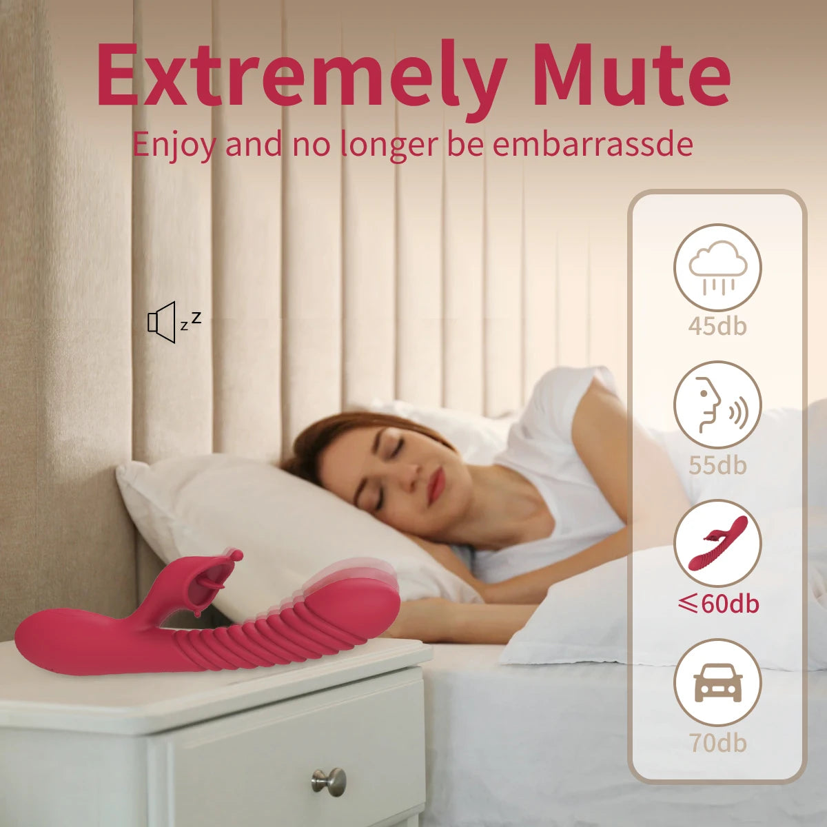 Silicone Tongue Licker Vibrator 10 Vibration Modes Dual G-spot Powerful Vibrating Massager Adult Sex Toys, Ladies Sexy Toys