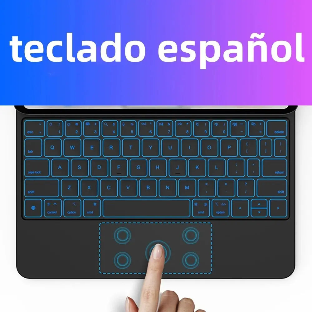 Magic Keyboard for iPad Air 6 2024 Case for iPad Pro 13 Inch Pro 11 2024 for iPad Pro 12.9 Air 5 Air 4 10.9 with LCD Display