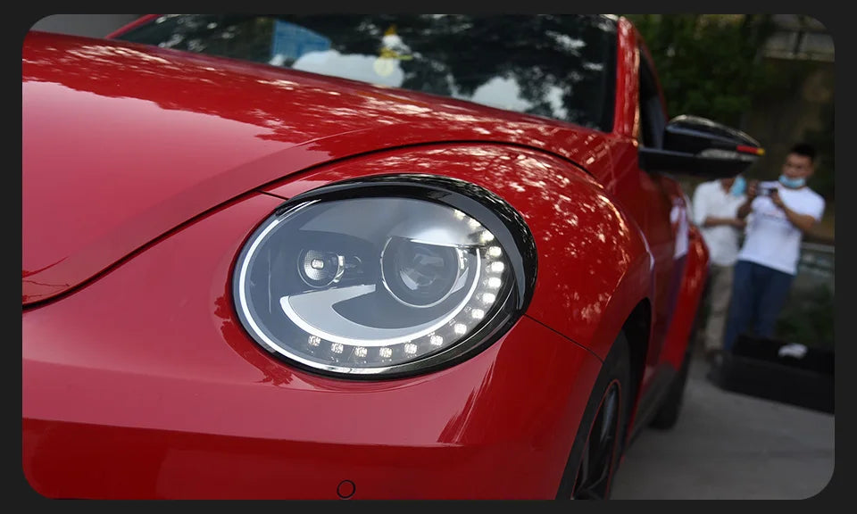 AKD Head Lamp for VW Beetle LED Headlight 1998-2021 Headlights Beetle DRL Turn Signal High Beam Angel Eye Projector Lens