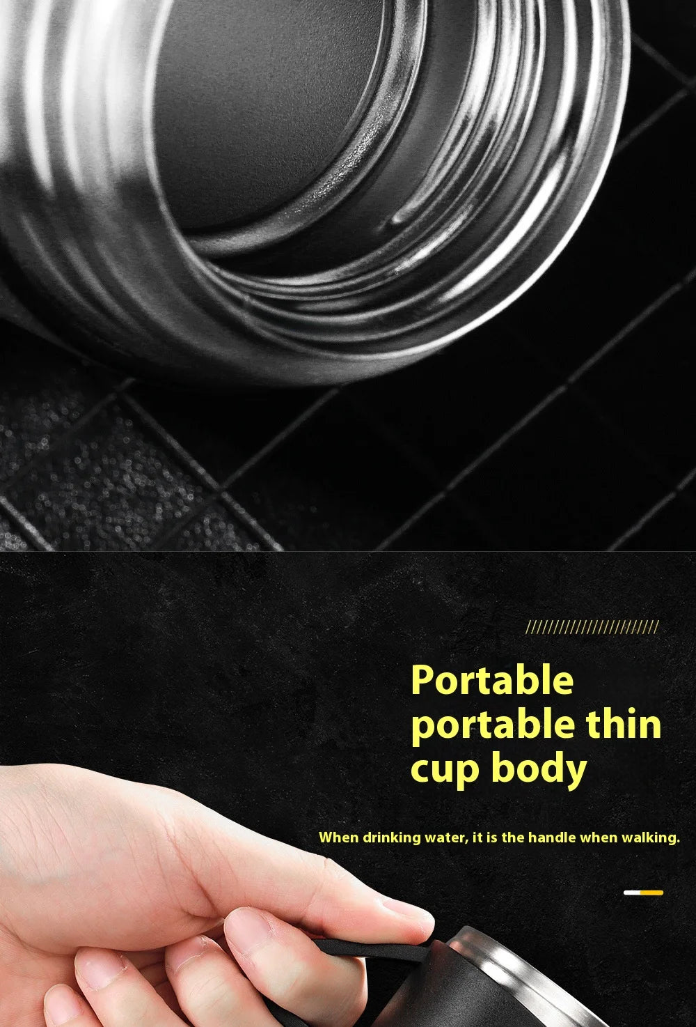 500ML 304 Stainless Steel Vacuum Thermos Gift Set Office Business Style Cup Thermos Portable Flask Thermos Flask