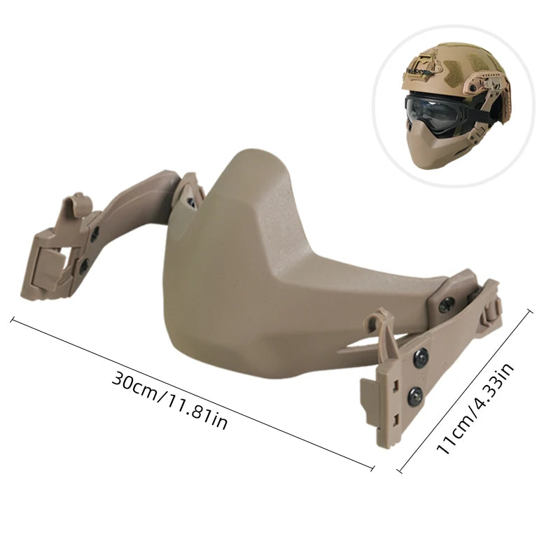 BOOIU Tactical Fast Helmet Half Mask Hunting Military Cs Game Live Paintball Shooting Helmet Mask Helmet Accessories Equipment