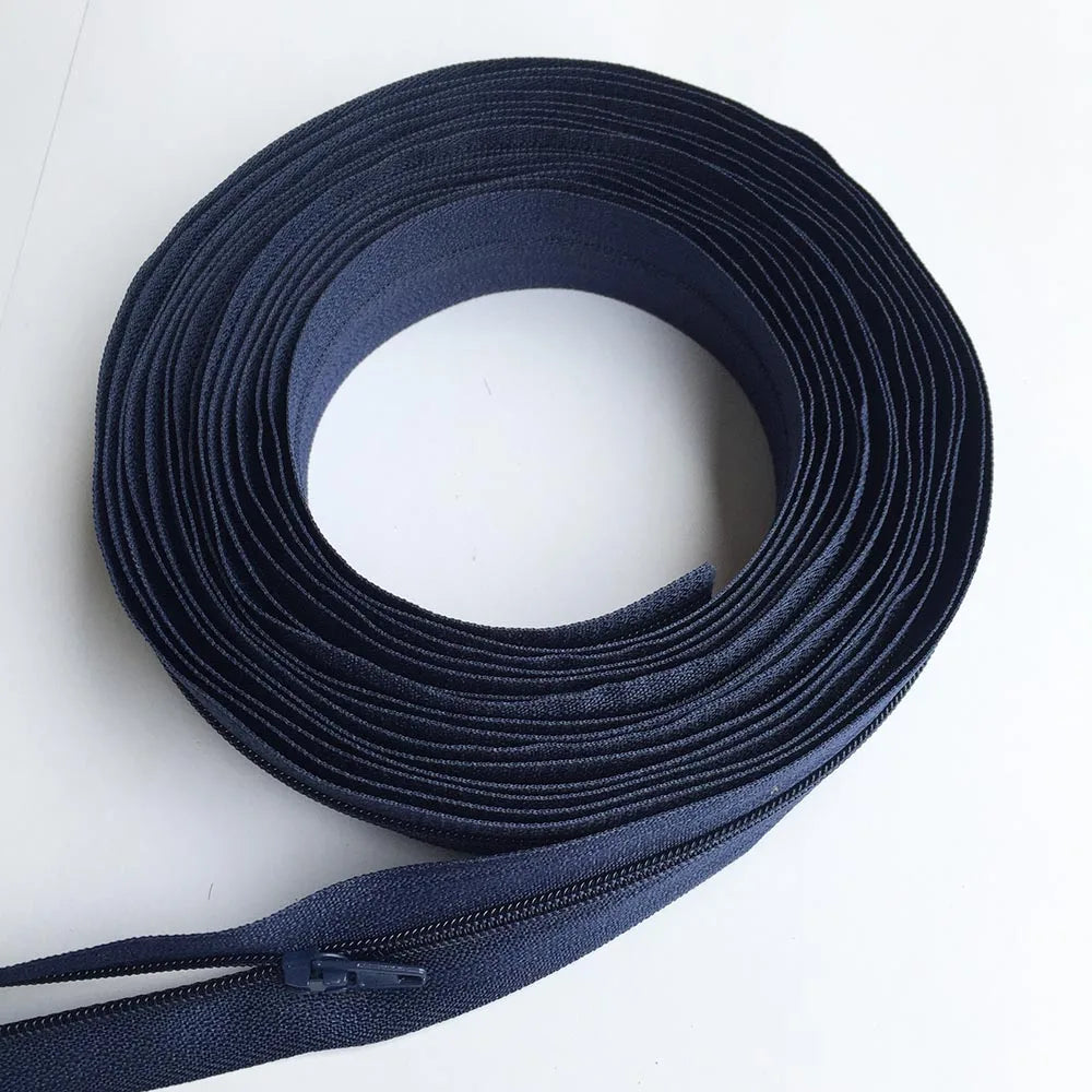 5Meters 3# Nylon Zipper at the Meter with 10Pcs Sliders for Tailor Sewing Clothes DIY Bags Accessorries Supply Zippers Roll