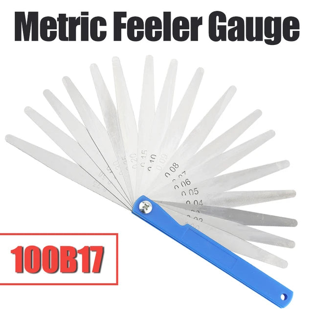 100B17 Feeler Gauge Spark Plug Gauge Filler Gauge Valve Probes Metric Thickness Set Probe Thickness Gauge Spark Plug Gap Tools