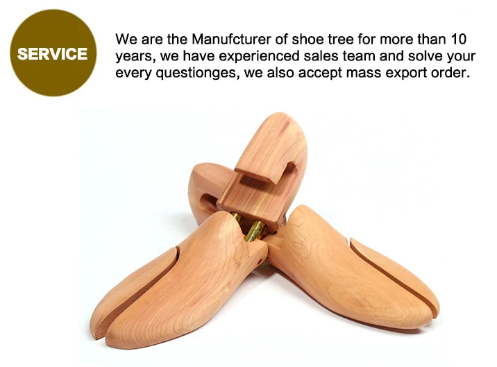 Men's and Women's Twin Tube Adjustable Red Cedar Shoe Tree Wood Shoe Tree