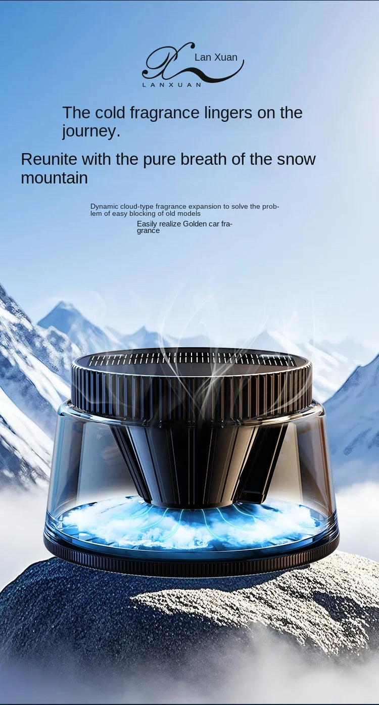 New High-end Cloud Car Solar Aromatherapy Light Luxury New Lasting Fragrance Men's Car Perfume Fog