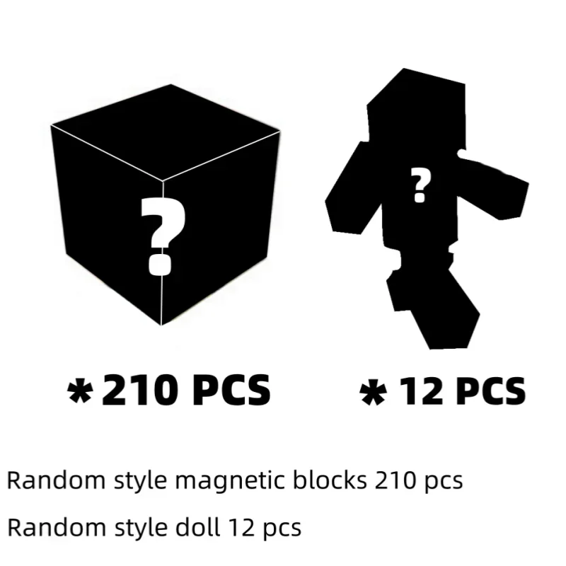 Magnetic Building Blocks Stacking Construction Set STEM Sensory Toys for Mine World Kids Boys Girls Ages 3+ DIY Magnet Cube Gift