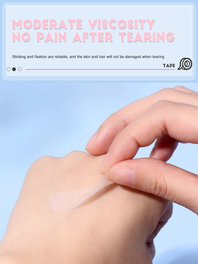 2/8PCS Micropore Lash Tape Eyelash Extension Supplies Transparent 4.5/9m Breathable Easy To Tear Medical Tapes Lash Makeup Tool