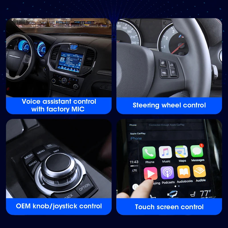 JMCQ 2024 Hot Wireless CarPlay Box Android Auto Adapt For Wired CarPlay Display To Wireless Smart Box Linux System OEM Upgrade