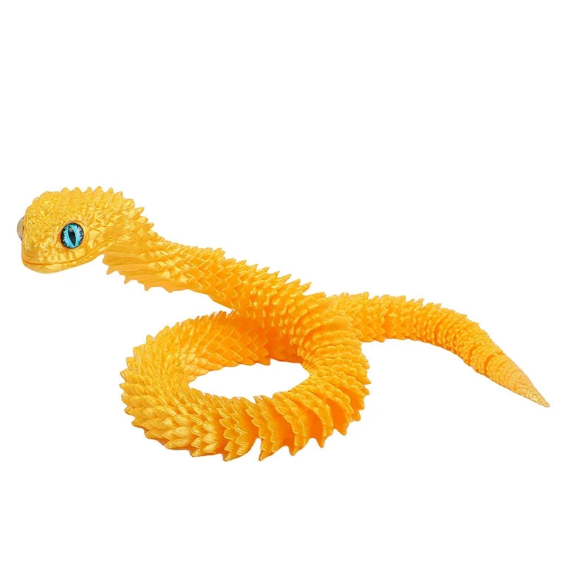 63cm 3D printed viper decoration, glowing figures with movable joints, animal models that can swing, household bookshelf toys