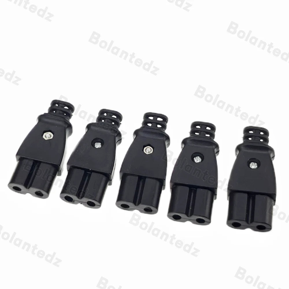 5/10pcs C8 Male Power Socket C7 Female Plug Power Outlet Embedded Electric Connector Connector 35mm*15mm AC 2.5A 5A 250v