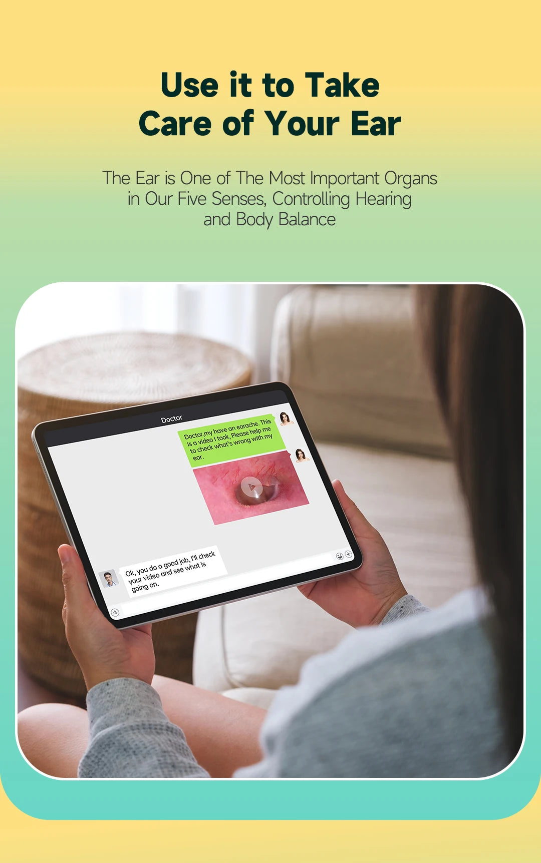 New 3.9mm 1080P HD Wireless Otoscope Ear Camera Ear Clearing Scope With 6LEDs for Kids and Adults Support Android and iPhone