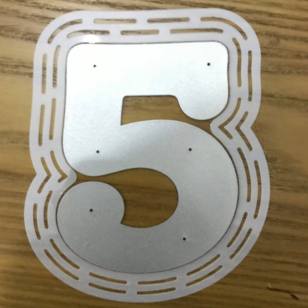 2pcs Big Size 0-9 Numbers Cutting Dies And Plastic Stencils Set For DIY Scrapbooking Album Card Making Decoration Paper Craft