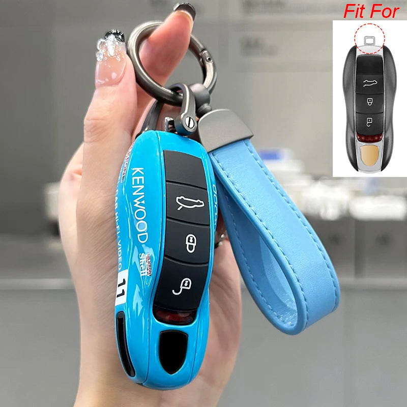 For Porsche Cayenne 718 MACAN Panamera 911 Macan Boxster Cayman Remote Multiple Painting Car Key Case Replace Cover Accessories