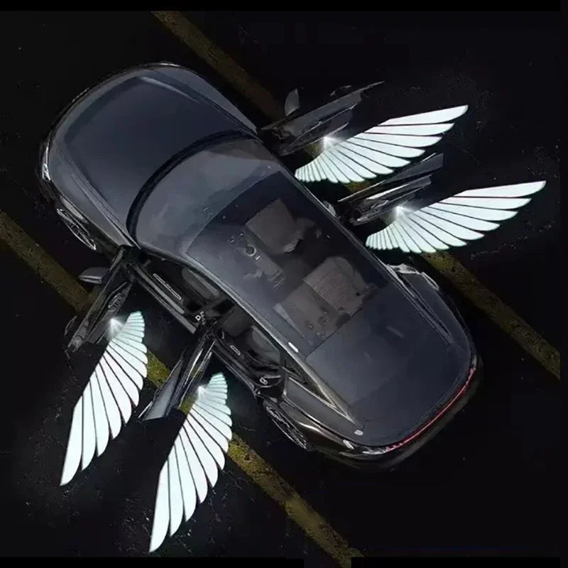 Car welcome light, car door light, sensing angel wing, car projector, atmosphere decoration, modified car door welcome light