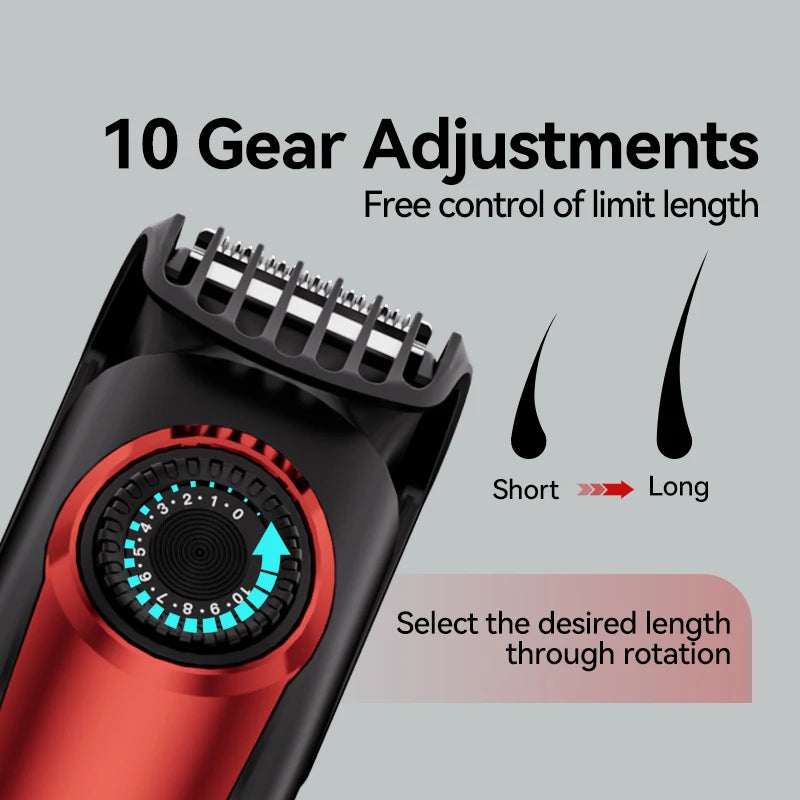 USB men's hair clipper multifunctional gear adjustment, shaving, hair cutting, shaving, essential for home and travel