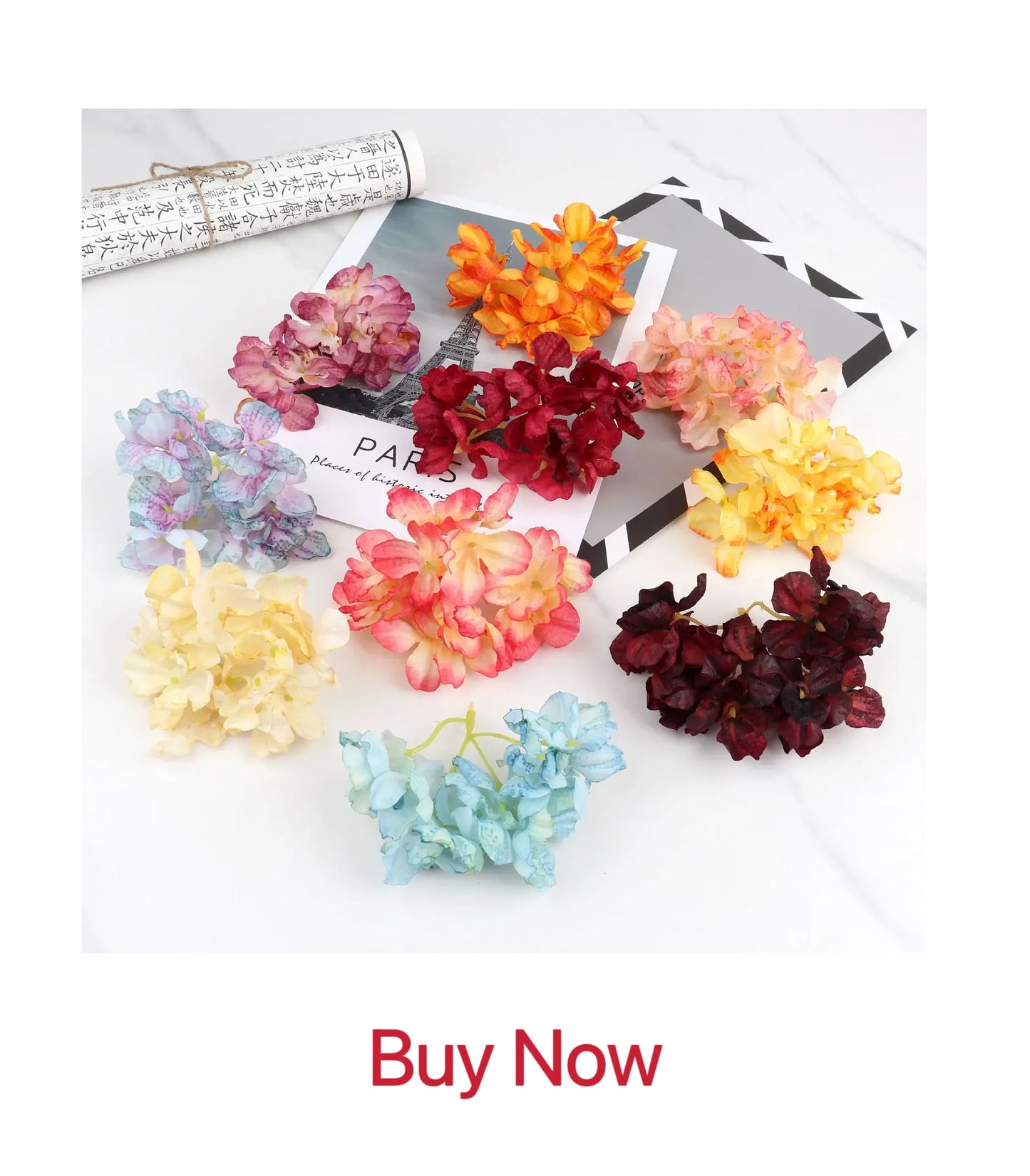 5/10pcs Artificial Flower Silk Peony Scrapbook Diy Home Vase Christmas Wreath Wedding Wall Decoration Garden Arch Accessories