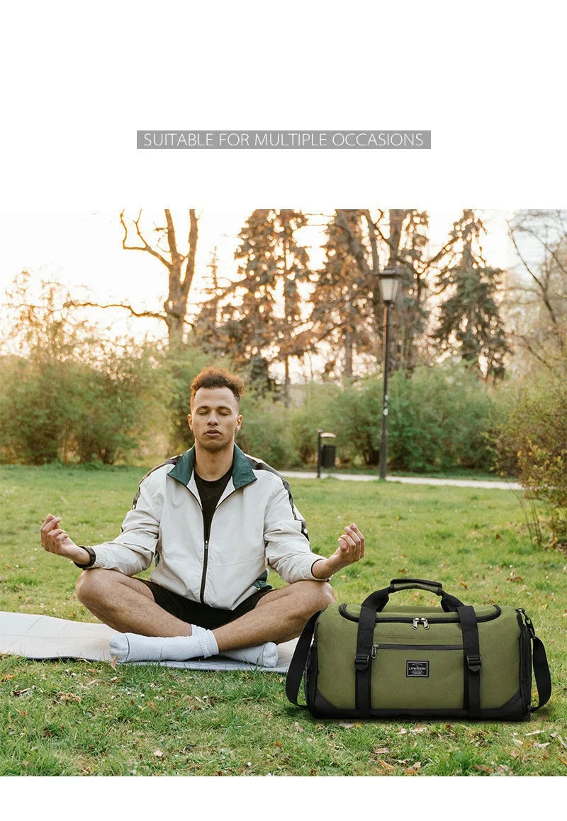 40L Sport Fitness Bag Dry Wet Separation Gym Bags for Men Women Outdoor Hiking Camping Travelling Yoga Fitness Bags