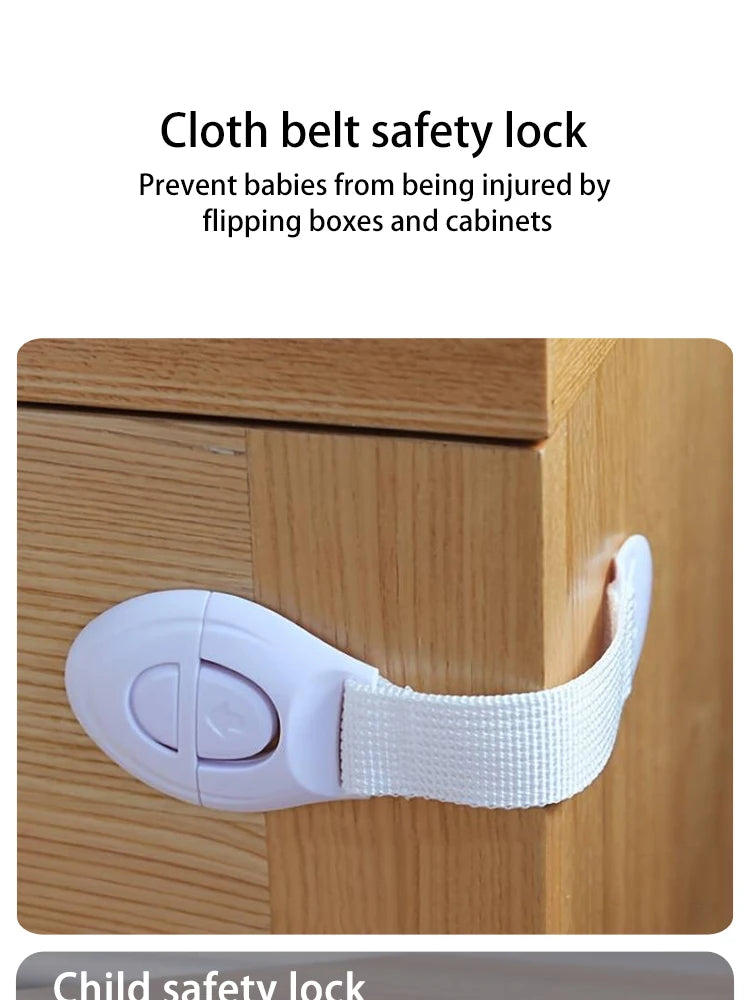 10pcs Child Safety Cabinet Lock Baby Safety Protector Multifunctional Drawer Door Cabinet Lock Plastic Door Lock