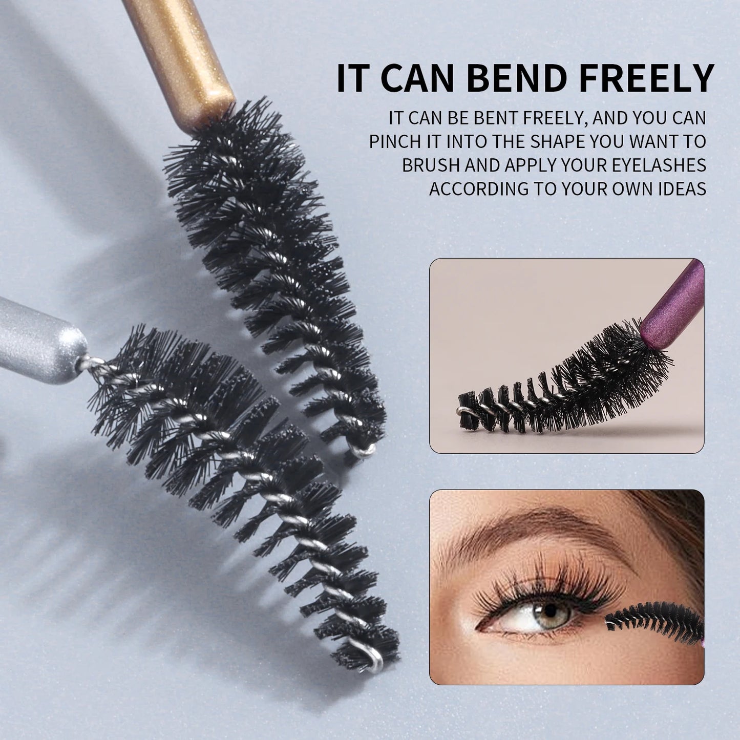 eyebrow brush and Eyelash brush,1pcs Creative Multifunctional Double headed Cosmetic Brush for Women Eye Brow Shaper