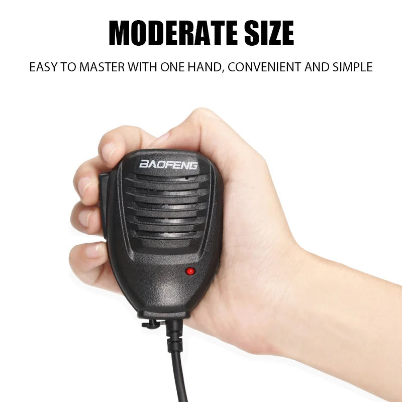 New Walkie Talkie Hand Microphone Radio Speaker Mic PTT For Walkie Talkie BF-888S UV-82 UV-5R UV-5RPro H9 H7 Ham Radio