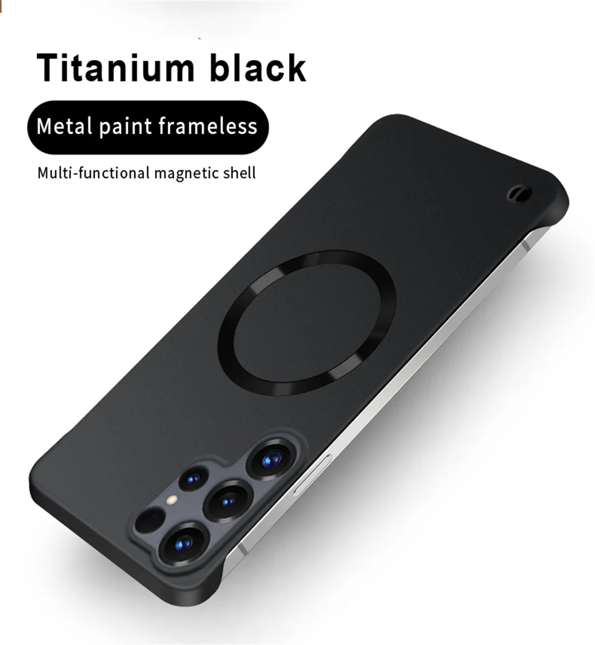 Ultra Thin PC Frameless Magnetic Phone Case for Samung S26 Ultra S25 Edge S24 FE S22 S23 Plus A56 A55 for Magsafe Matte Cover