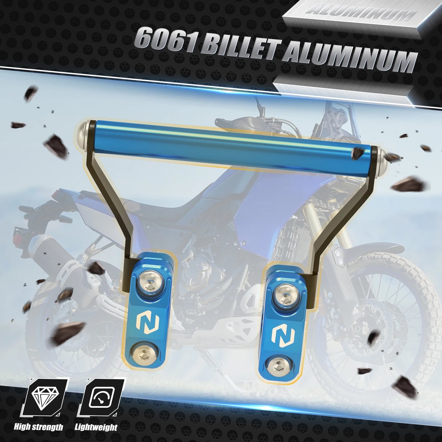 12MM Motorcycle GPS Mount Bracket For Yamaha 2019-2024 2023 Tenere 700 T700 XTZ700 Aprilia Tuareg 660 2022-2024 Tenere 700 Rally