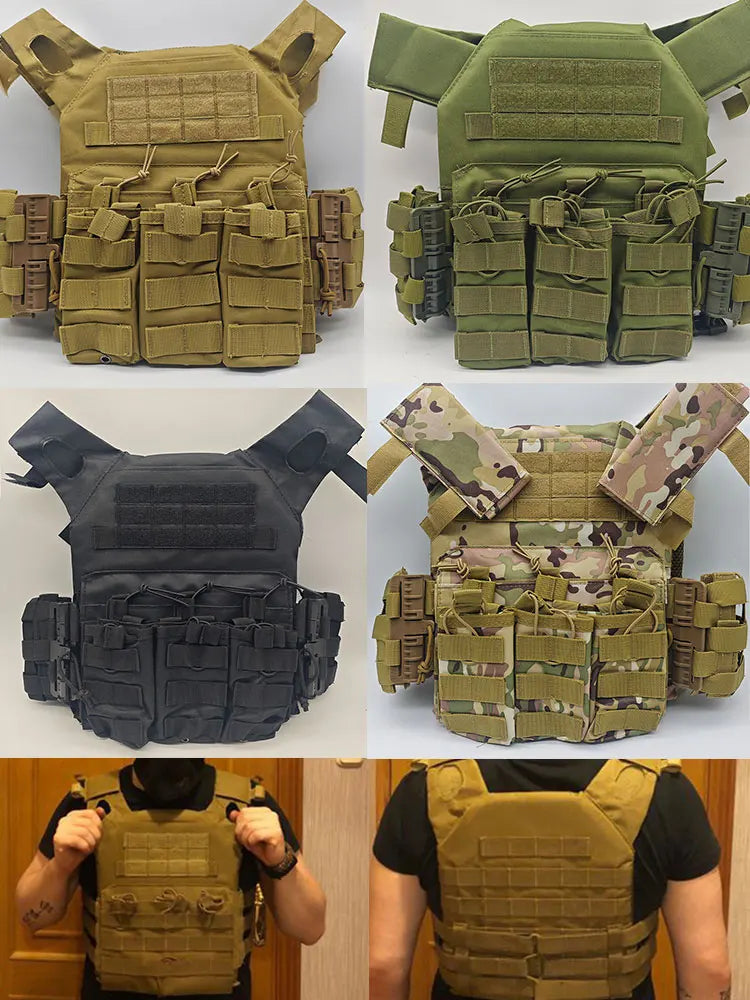 New Tactical Vest JPC Quick Release Buckle Triple Magazine Pouch Hunting Carrier Airsoft Accessory MOLLE Army CS Game Vest Gear