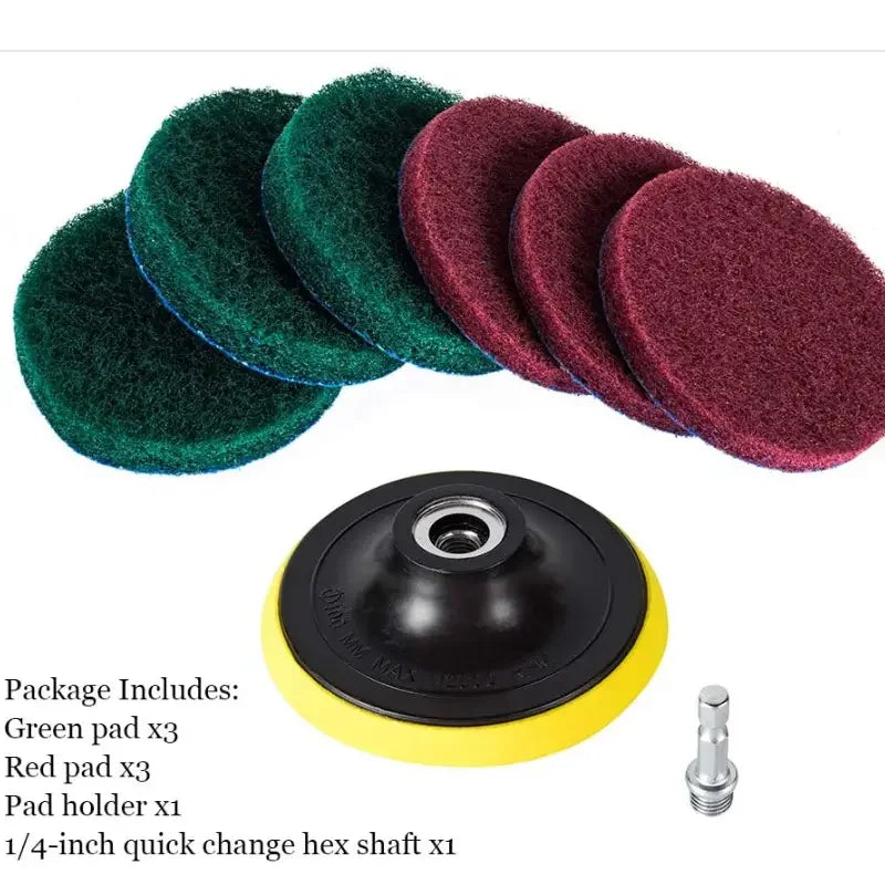 Upgrade Your Cleaning Routine With This 8-Piece Drill Power Brush Tile Scrubber Kit!