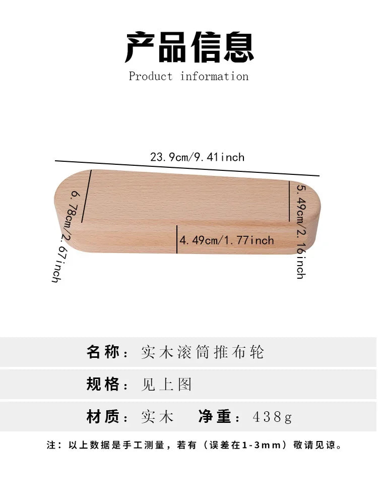 Household Sewing Seam Roller Push Cloth Wheel Solid Wood Cloth Wheel Press Bone Pen Quilting Tool Set Sewing Supplies