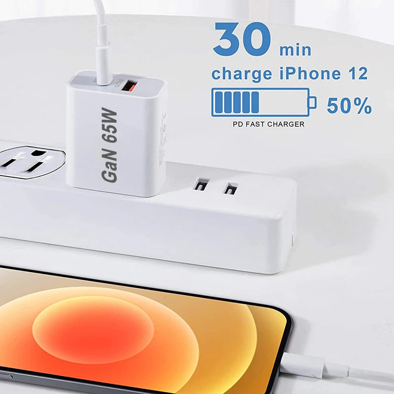 AU Plug Fast USB Charger Type C Charger for Xiaomi Redmi iPhone Samsung Mobile Phone Quick Charging Adapter PD Wall Charge