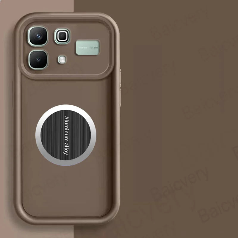 With Iron Sheet Sticker Case For Infinix NOTE 60 5G Soft For Infinix NOTE 60 Pro 5G Cover