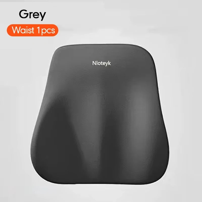 Car Memory Foam Headrest Car Neck Pillow Lumbar Waist Cushion Universal Waist Support Car Seat Pillow Accessories Interiors