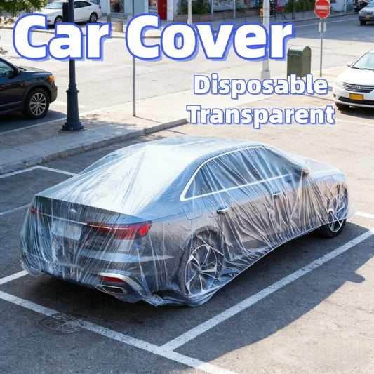 Disposable Transparent Car Cover Universal PEVA Dustproof Scratch Elastic Dust Cover Car Exterior Protection Accessories