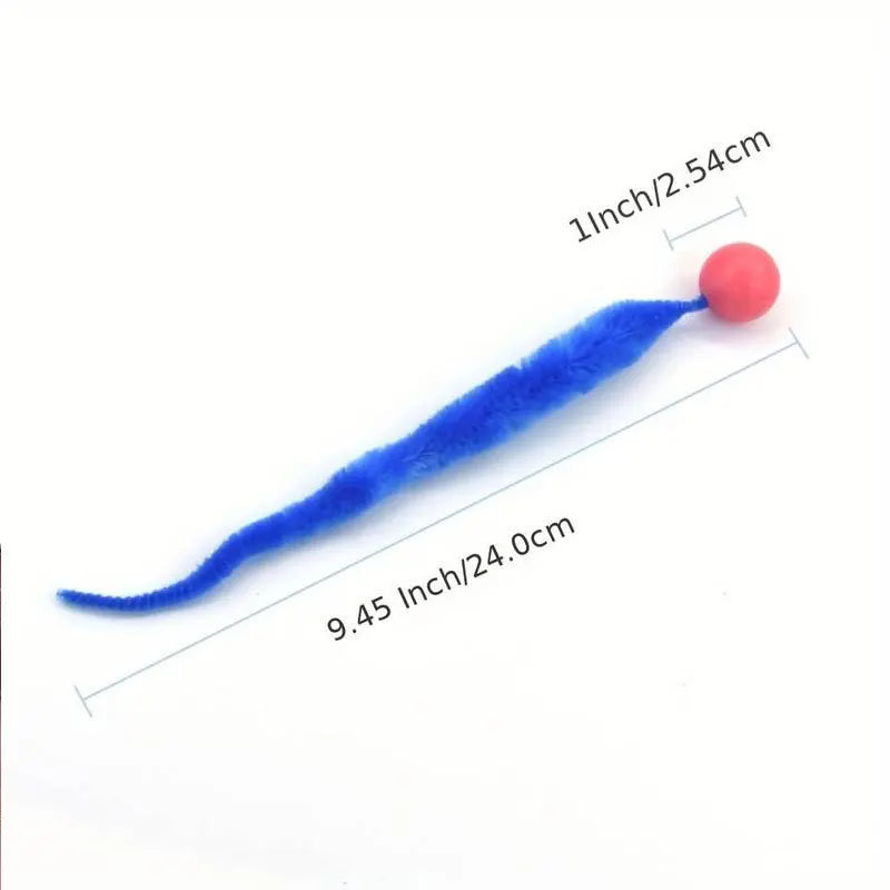Cat Interactive Toys Tickle Cat Colorful Bouncing Ball Pet Supplies Puzzle Teasing Indoor Cat Worm Caterpillar Elastic Toy