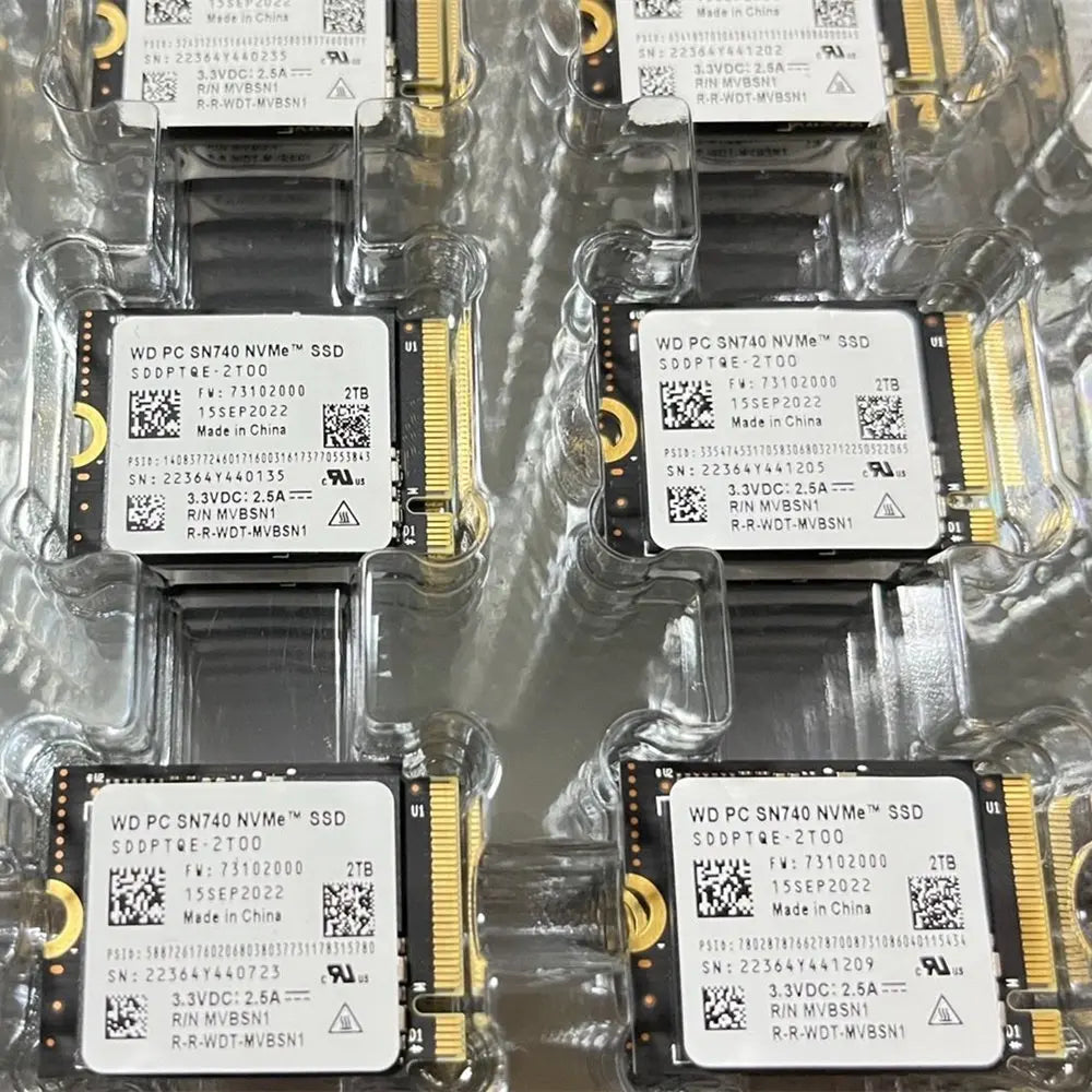 Western Digital WD SN740 SN5000S M.2 2230 SSD 2TB 1TB 256GB NVMe PCIe Gen4 x4 For Microsoft Surface Pro X Laptop 3 Steam Deck
