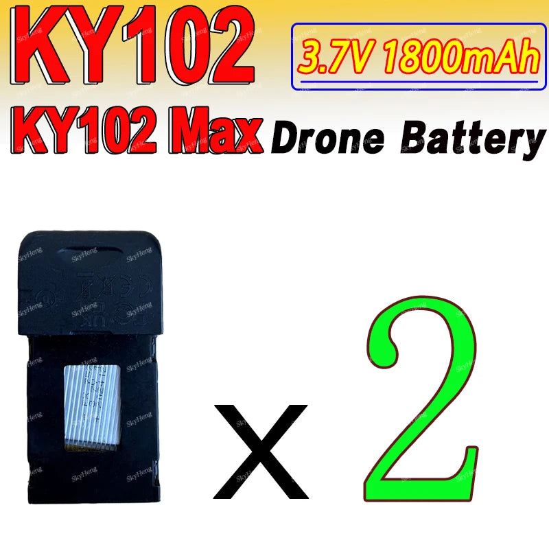 Original KY102 Drone Battery 3.7V 1800Mah Drone Original Spare Parts Flying 15 Mins KY102 Max Drone Battery